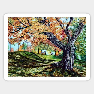 'OCTOBER TREE' Sticker